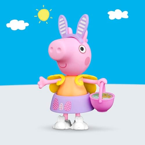 Peppa Pig Peppa Wutz Frühlingszeit Anziehspaß Figur mit 6 Accessories, kinderleicht anziehen, 15 cm Puppe, Vorschulspielzeug für Mädchen und Jungen ab 3 Jahren – Bild 2