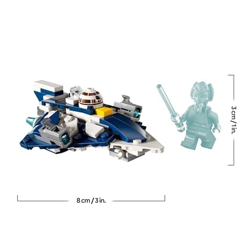 LEGO Star Wars Plo Koons Jedi Starfighter Microfighter Bauspielzeug mit 2 Shootern - inklusive Mini-Figur mit Lichtschwert - Geschenk für Jungen ab 6 Jahren und Fans von The Clone Wars – Bild 3