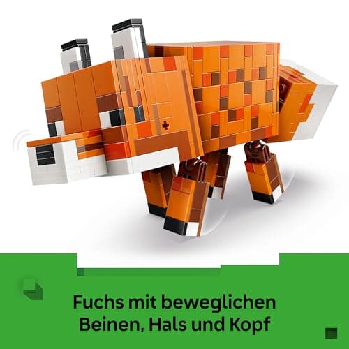 LEGO Minecraft Der Fuchs - 3D-Puzzle Tierfigur mit Zubehör - Gaming Deko für Schlafzimmer oder Gaming Raum  – Bild 6