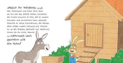 Such den Osterhasen. Ein Oster-Mitmachbuch. Zum Schütteln, Schaukeln, Pusten, Klopfen und sehen, was dann passiert – Bild 6