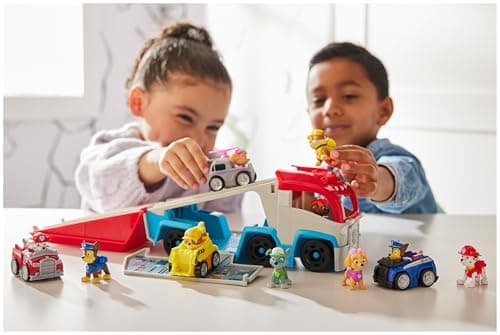 PAW PATROL - Mini-Patroller Pup Squad Teamfahrzeug mit Chase, Transformer Spielzeug mit Startrampe, für Kinder ab 3 Jahren, 25cm – Bild 3