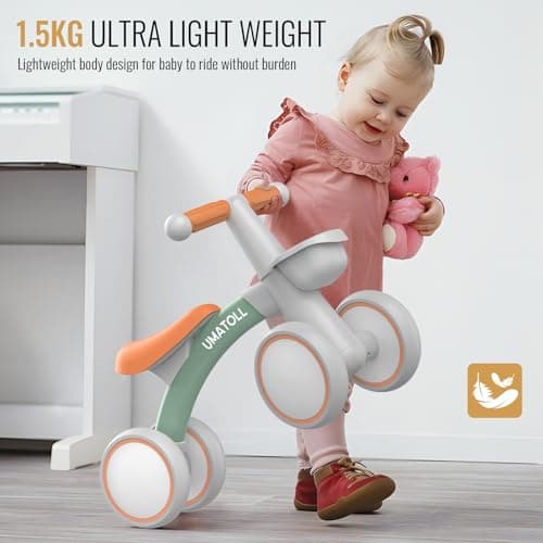 Umatoll Kinder Laufrad ab 1 Jahr mit Korb für Jungen Mädchen – Bild 6