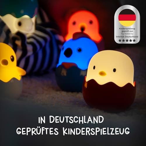 MegaLight Blind Box Mini Nachtlichter für Kinder | Mystery Box | zufällige Figurenauswahl | 1 aus 9 zum Sammeln | USB-C AKKU | wiederaufladbar | stufenlos dimmbar | mit Anhänger – Bild 6
