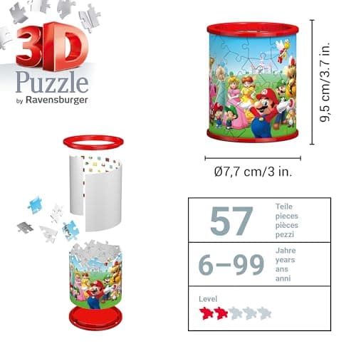 Ravensburger 3D Puzzle 11255 - Utensilo Super Mario - Stiftehalter für Super Mario Fans ab 6 Jahren  – Bild 3