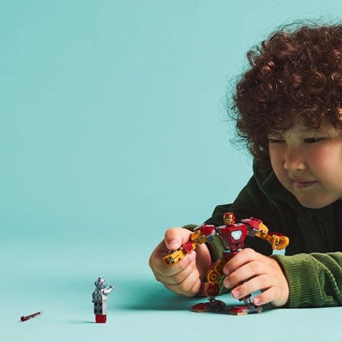 LEGO | Marvel Iron Man Mech vs. Ultron - Superhelden Spielzeug mit 2 Minifiguren - Actionfigur mit beweglichen Armen, Beinen & Fingern – Bild 2
