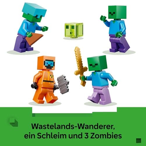 LEGO Minecraft Zombieverlies - Bauspielzeug für Rollenspiele - Minecraft-Spielset für Jungen und Mädchen ab 8 Jahren mit 3 Zombies, einem Krieger und Videospielzubehör  – Bild 6