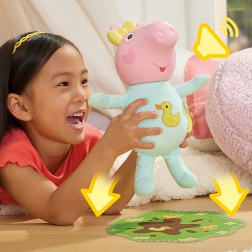 Peppa Pig Grunz und Kuschel Evie interaktive Babypuppe mit 20 Geräuschen und vielen Funktionen, Spielzeug-Set für Kinder ab 3 Jahren – Bild 5