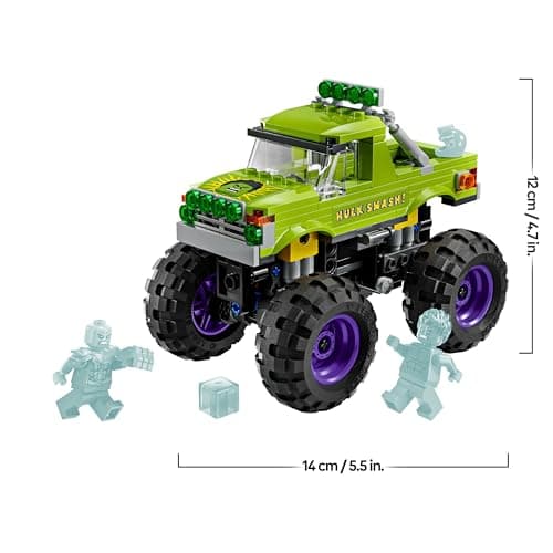 LEGO ǀ Marvel Hulk-Truck vs. Thanos - Kreatives Superhelden Spielzeug - Avengers Fahrzeug und Minifiguren - Monstertruck für Spielspaß  – Bild 3
