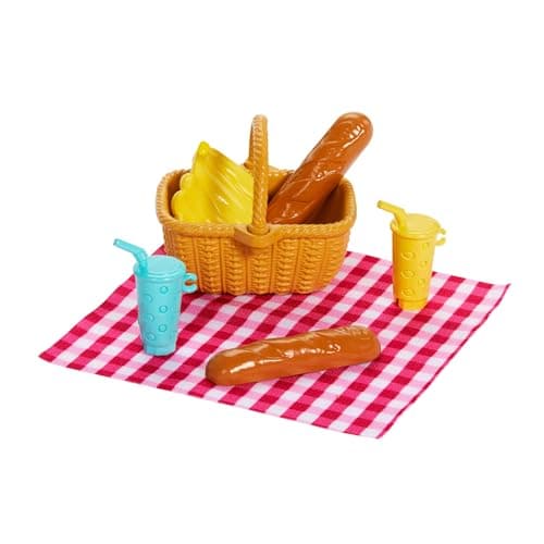 Barbie Family & Friends Spielset aus Puppen und Accessoires, Spielset mit Picknick-Thema, Mode, kleinen Puppen und 9 Accessoires inkl. Essen – Bild 3