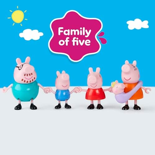 Peppa Pig Peppas fünfköpfige Familie Figurenset, Pink – Bild 4