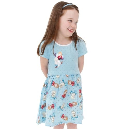 Disney Frozen Kleid | Prinzessin Kleider Für Mädchen | Anna Und ELSA Kinder Sommerkleid – Bild 3
