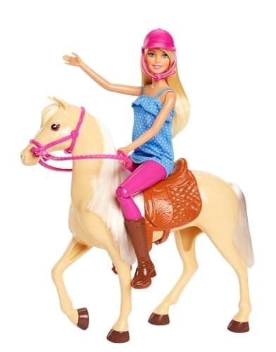 Barbie-Puppe und Pferdespielzeug, Reitzubehör, 1 Puppe und 1 Pferd enthalten, als Geschenk für Kinder ab 3 Jahre geeignet – Bild 5