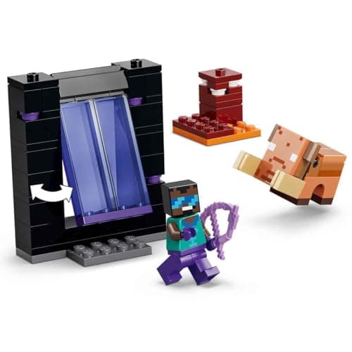 LEGO Minecraft Reise durch Nether und Endportal - Kinder Spielzeug mit Helden, Enderman und Baby Hoglin Figuren - Set mit Minecraft Figur  – Bild 6