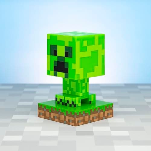 Minecraft Creeper Licht, 3D Lampe - Offiziell lizenziert, Nachtlicht - 12 cm hoch, Batteriebetrieben, Gaming-Raum & Schlafzimmerdeko – Bild 4