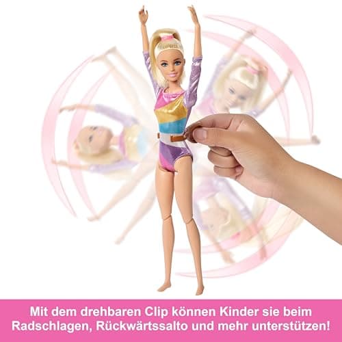 Barbie Turnspaß -Spielset mit Schwebebalken und über 10 thematisch passenden Teilen für siegreiche Geschichten – Bild 3