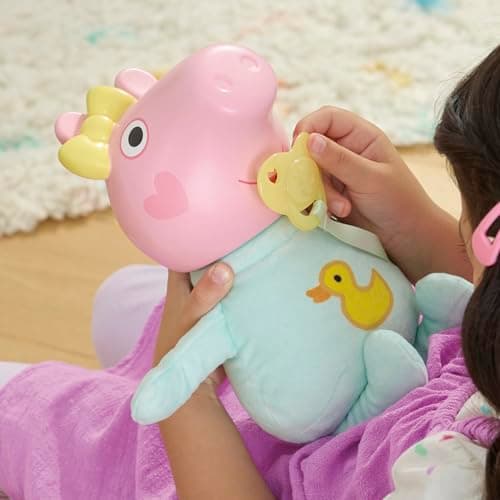 Peppa Pig Grunz und Kuschel Evie interaktive Babypuppe mit 20 Geräuschen und vielen Funktionen, Spielzeug-Set für Kinder ab 3 Jahren – Bild 7