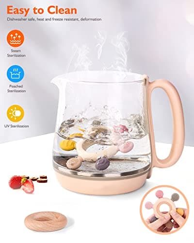 akolik Beißring Baby, BPA-frei Zahnungshilfe aus Silikon, Baby Spielzeug – Bild 5