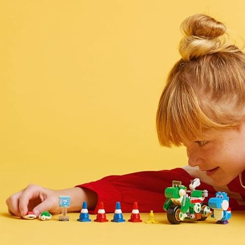 LEGO Super Mario: Mario Kart – Yoshi-Bike, Nintendo Abenteuer-Set zum Sammeln, Geschenk für Kinder, Jungen, Mädchen und Gamer ab 7 Jahren, Sammlerstück mit Yoshi Figur – Bild 2