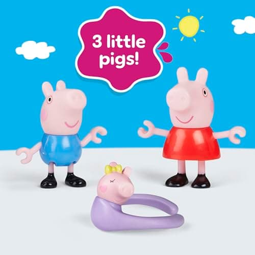 Peppa Pig Peppas fünfköpfige Familie Figurenset, Pink – Bild 5
