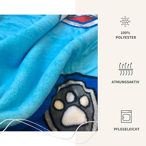 Kinder-Decke Paw Patrol kuschelig & weich 130x170 cm · Fleece-Decke für Mädchen und Jungen – Bild 5