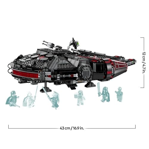LEGO Star Wars 75389 Der Dunkle Falke – Spielzeug zum Ausstellen mit federbetriebenen Shootern, Kanonen und 6 Minifiguren, darunter C-3PO  – Bild 2