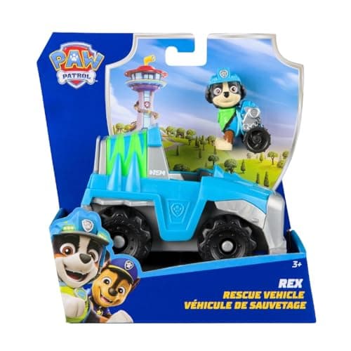 PAW PATROL - Rex-Figur mit Dinosaurier-Rettungsfahrzeug, stabiles Basis-Fahrzeug , authentisches Spielzeug zur Serie für Kinder ab 3 Jahren – Bild 3