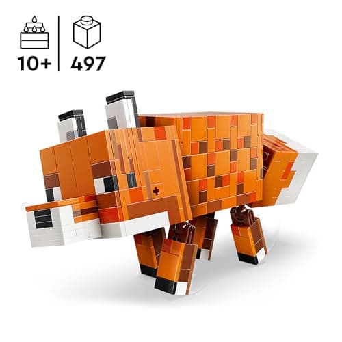 LEGO Minecraft Der Fuchs - 3D-Puzzle Tierfigur mit Zubehör - Gaming Deko für Schlafzimmer oder Gaming Raum  – Bild 3