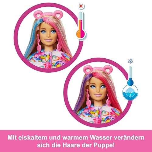 Barbie Cutie Reveal Puppe mit Accessoires, Glücksbärchis-Serie 2, Togetherness-Bärchi mit 10 Überraschungen, einschließlich Farbwechsel und Mini-Bärchi – Bild 2
