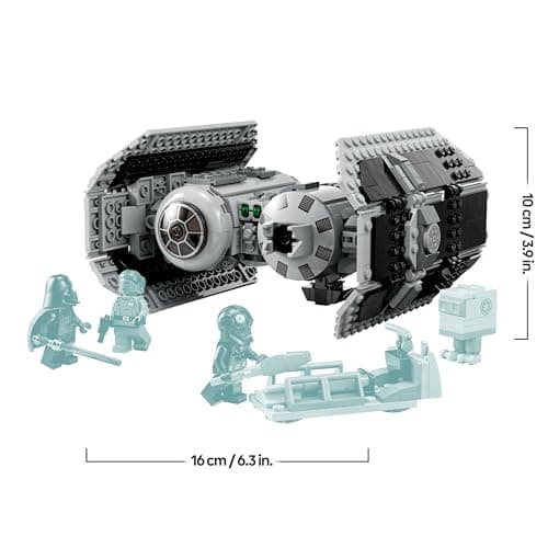 LEGO Star Wars TIE Bombe Spielzeug mit Darth Vader Minifigur mit Lichtschwert und Gonk-Droide, Starfighter Modell – Bild 3