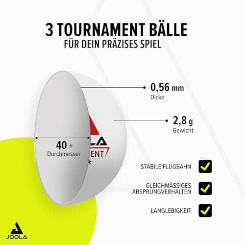 JOOLA Tischtennis Set Duo PRO 2 Tischtennisschläger + 3 Tischtennisbälle + Tischtennishülle – Bild 6