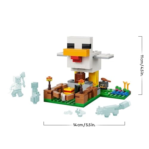 LEGO Minecraft Hühnerfarm - Spielzeug zum Bauen mit Hühner Fan Minifigur, Baby Zombie und Fuchs Figuren - Set mit Minecraft Figur – Bild 3