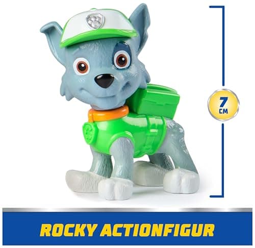 PAW PATROL Rocky-Figur mit Recycling-Truck, stabiles Basis-Fahrzeug , authentisches Spielzeug zur Serie für Kinder ab 3 Jahren – Bild 2