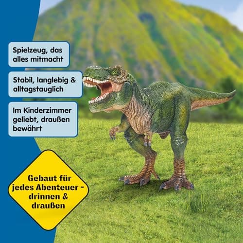 SCHLEICH Dinosaurs | Tyrannosaurus Rex 14525 | detailgetreuer Dino mit beweglichem Kiefer | tolles Geschenk für Mädchen und Jungen Dinosaurier Spielzeug ab 3 Jahre | 28 x 10 x 14 cm – Bild 6