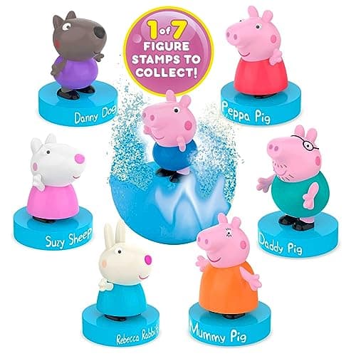INKEE SURPRISE - 8er Set Peppa Pig Badekugeln Kinder mit Überraschung, Peppa Wutz Spielzeug für die Badewanne, mit Erdbeer-Duft & Schaumstoff-Effekt – Bild 3