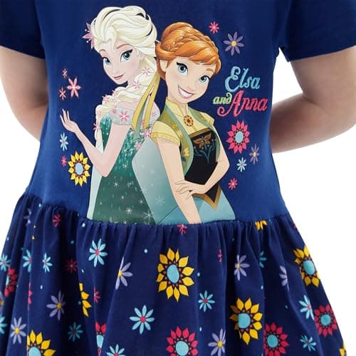 Disney Frozen Kleid Kurzarm Madchen | Prinzessinnen Kleid Mädchen | Kostüm Prinzessin – Bild 3
