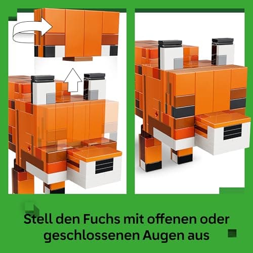 LEGO Minecraft Der Fuchs - 3D-Puzzle Tierfigur mit Zubehör - Gaming Deko für Schlafzimmer oder Gaming Raum  – Bild 4