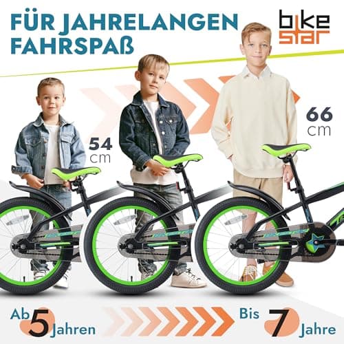 BIKESTAR Kinderfahrrad 18 Zoll für Mädchen und Jungen ab 5 Jahre | Kinderrad Urban Jungle – Bild 6