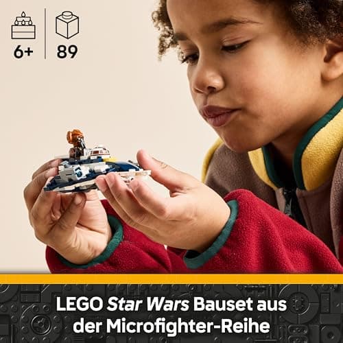 LEGO Star Wars Plo Koons Jedi Starfighter Microfighter Bauspielzeug mit 2 Shootern - inklusive Mini-Figur mit Lichtschwert - Geschenk für Jungen ab 6 Jahren und Fans von The Clone Wars – Bild 4