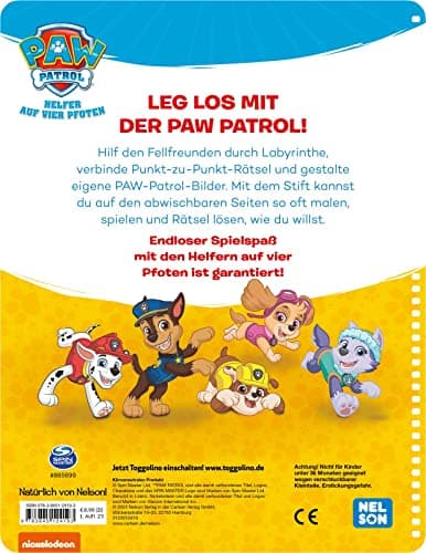 PAW Patrol Mitmachbuch: PAWtastischer Wisch & Weg Spielspaß: mit abwischbaren Seiten und Stift | Für Kinder ab 4 Jahren – Bild 2