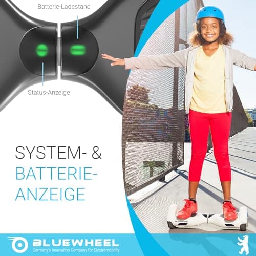 Bluewheel 6,5" Premium Hoverboard HX310s – Elektroboard mit LED, Bluetooth Lautsprecher, starker Dual Motor, HX Hoverboard App-kompatibel, ideal für Kinder & Erwachsene, deutsche Qualitätsmarke – Bild 6