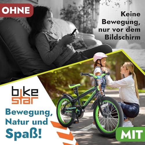BIKESTAR Kinderfahrrad 18 Zoll für Mädchen und Jungen ab 5 Jahre | Kinderrad Urban Jungle – Bild 3
