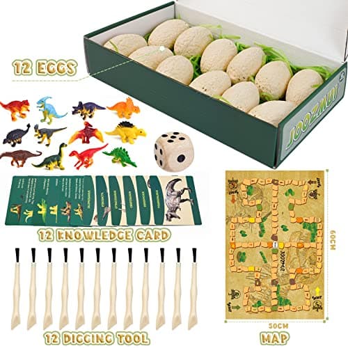 Dino Ausgrabungsset für Kinder, Ei Dinosaurier Spielzeug  – Bild 6