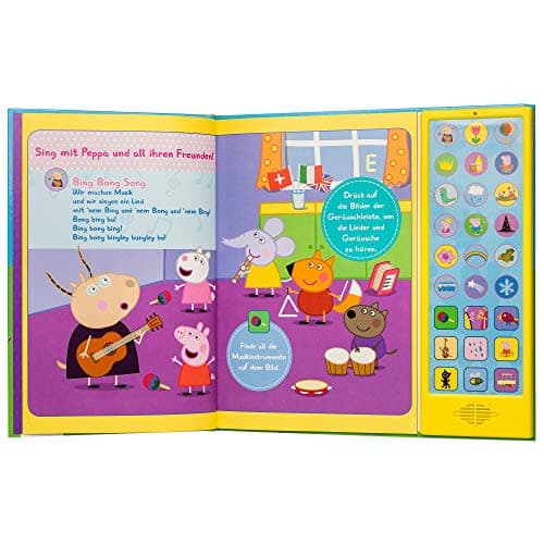 PI Kids Peppa Pig - Sing mit Peppa - 27-Button-Soundbuch für Kinder ab 3 Jahren - mit bekannten Kinderliedern und Geräuschen - Peppa Wutz: Tönendes Buch – Bild 4