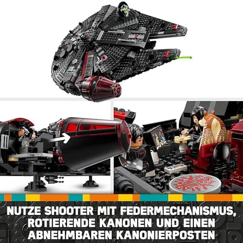 LEGO Star Wars 75389 Der Dunkle Falke – Spielzeug zum Ausstellen mit federbetriebenen Shootern, Kanonen und 6 Minifiguren, darunter C-3PO  – Bild 5