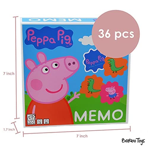 Barbo Toys - Peppa Wutz - Memory Spiel für Kinder ab 3 Jahre - Kinder Kartenspiel mit 36 Karten - Pädagogische Kinderspiele - Peppa Pig - Lernspiele ab 3 Jahren – Bild 4