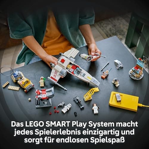 LEGO Star Wars 75423 SMART Play: Lukes Rot Fünf X-Wing - Interaktives All-in-1 Spielset mit SMART Brick, 5 Tags, 2 Minifiguren & Ladegerät - Geschenk für Jungen, Mädchen ab 6 Jahren und Erwachsene – Bild 7