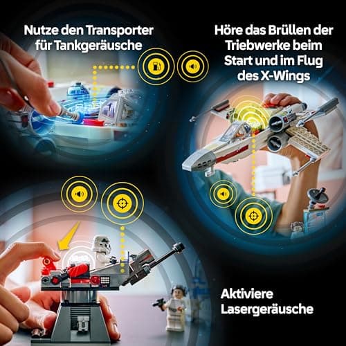 LEGO Star Wars 75423 SMART Play: Lukes Rot Fünf X-Wing - Interaktives All-in-1 Spielset mit SMART Brick, 5 Tags, 2 Minifiguren & Ladegerät - Geschenk für Jungen, Mädchen ab 6 Jahren und Erwachsene – Bild 6