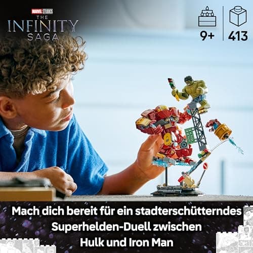 LEGO | Marvel Duell der Giganten: Hulkbuster vs. Hulk - Superhelden Spielzeug mit Actionfigur und 2 Minifiguren, darunter Iron Man – Bild 3