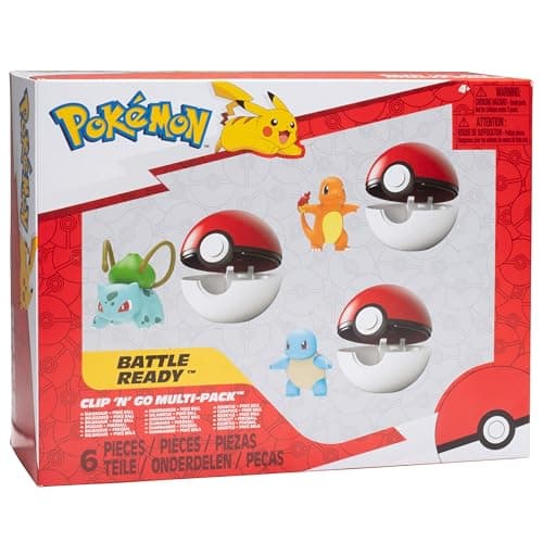 Pokémon Clip 'N' Go Pokeball & Battle Figuren-Set 3er-Pack – Let's Go Starters Charmander, Bubasaur, Squirtle mit Poke-Bällen – Bild 7