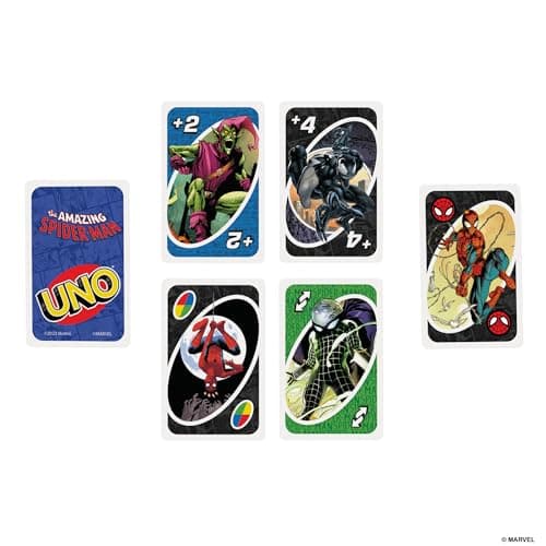 Mattel Games UNO The Amazing Spider-Man, Kartenspiel für Kinder, Erwachsene und Familien mit Karten und Sonderregel, inspiriert von der Marvel Comicreihe – Bild 6